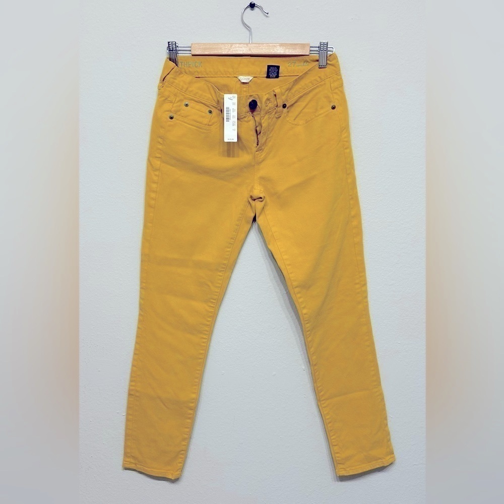 J.Crew Toothpick ankle Skinny Jeans yellow pants